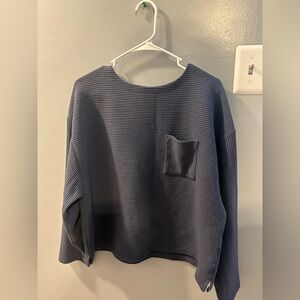 Women's Navy Sweater with Pocket